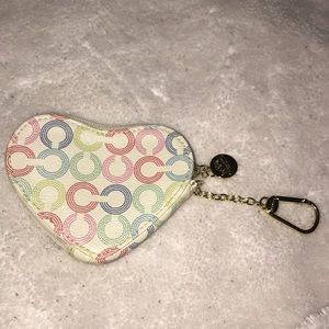 Small Coach heart shaped coin purse